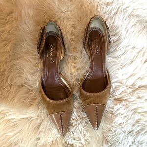 Vintage Coach Suede Kitten Heels